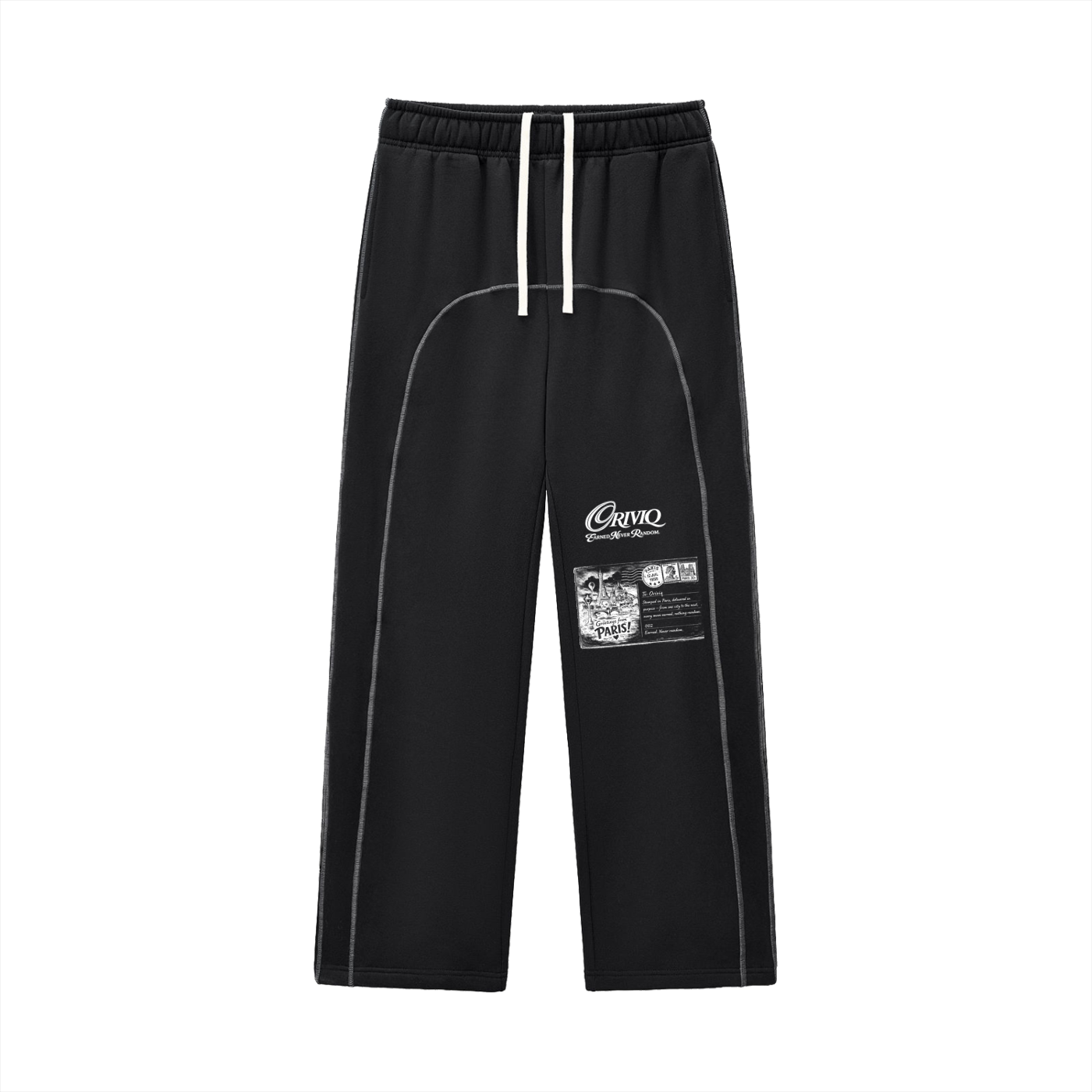 ORIVIQ Contrast-Stitched Fleece Sweatpants